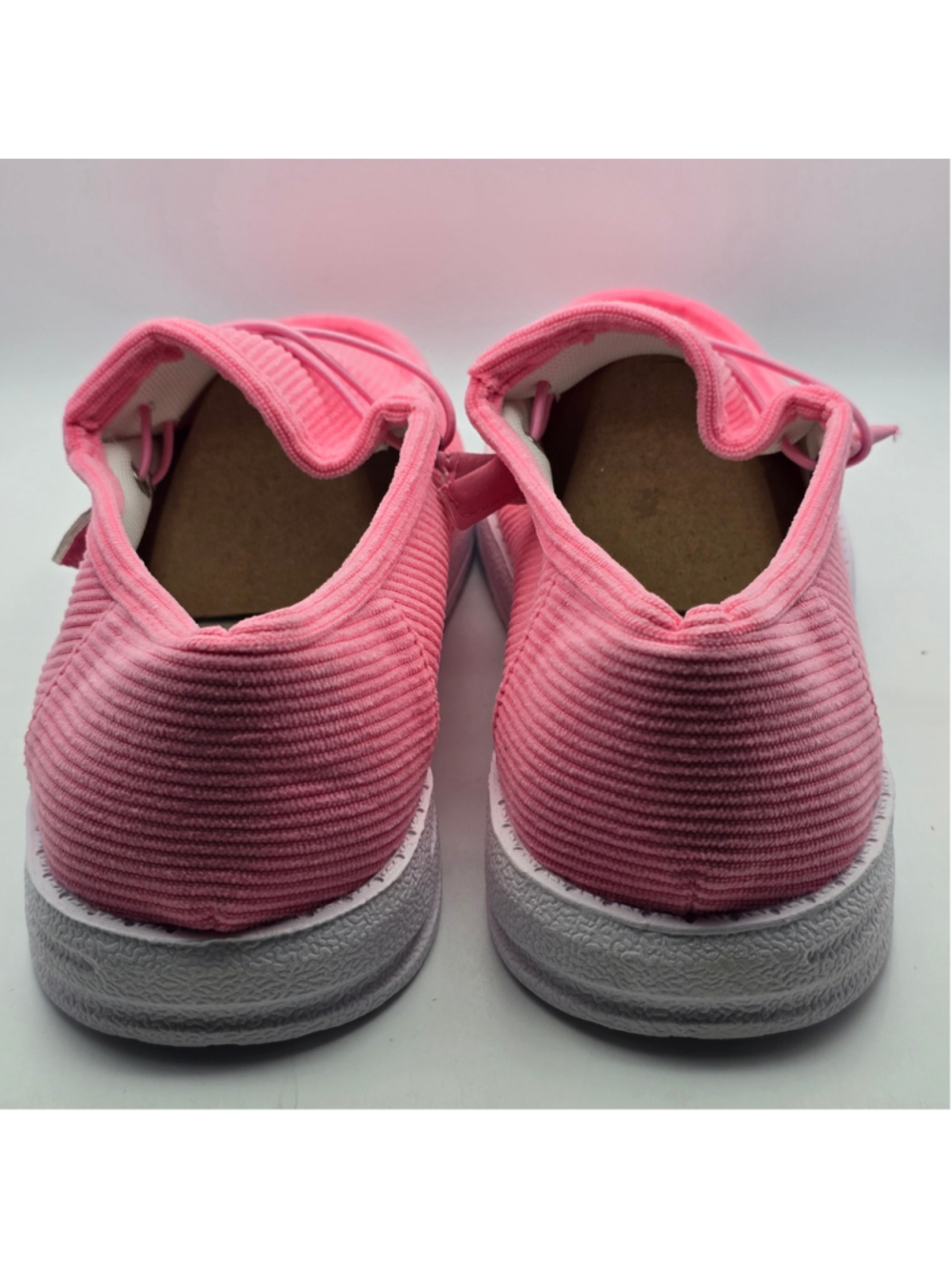 Women's Unbranded Pink Corduroy Slip-On Sneakers Size 10 - Picture 6 of 8